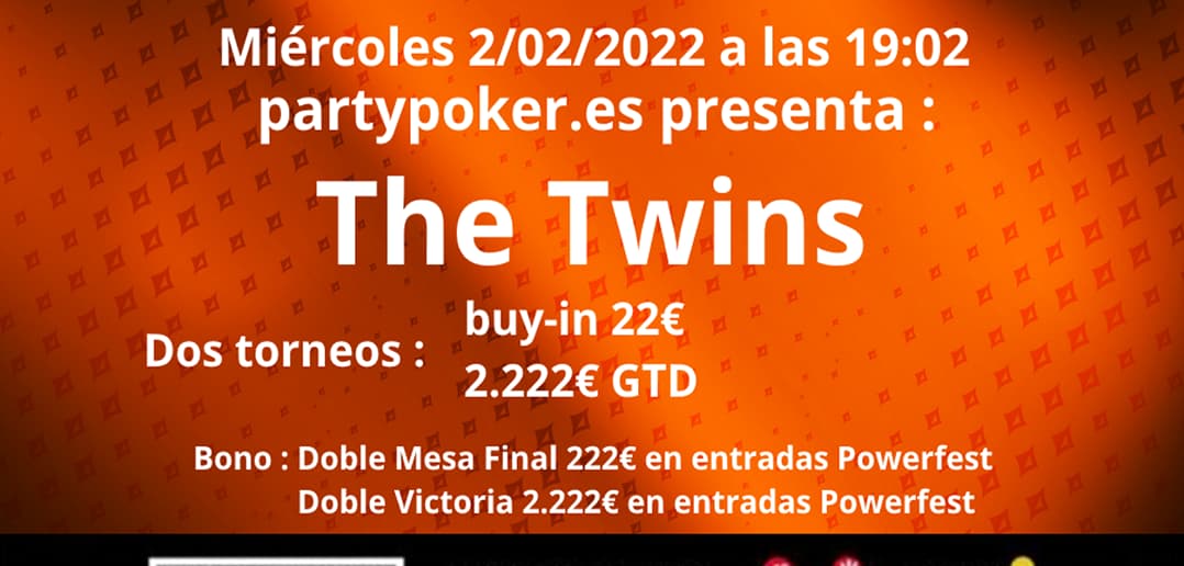 ¡Miércoles 2 de febrero, partypoker.es lo ve todo doble con The Twins!